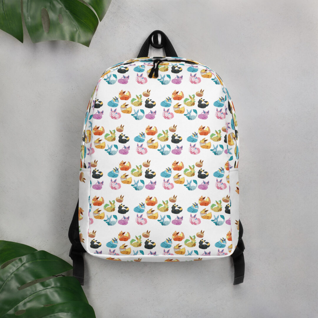Eeveelution Cat Loaf  All Over Poke Minimalist Backpack - Image 7