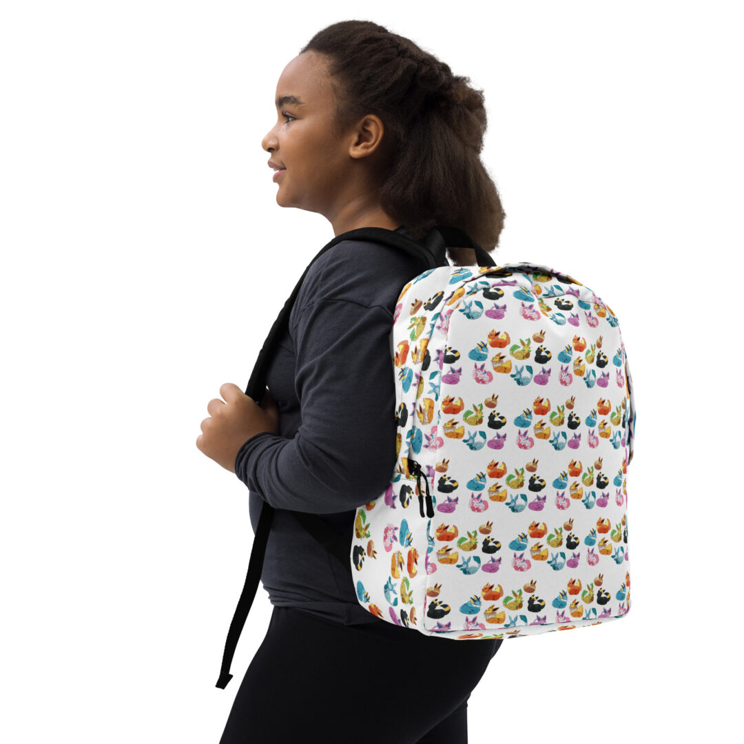 Eeveelution Cat Loaf  All Over Poke Minimalist Backpack - Image 10