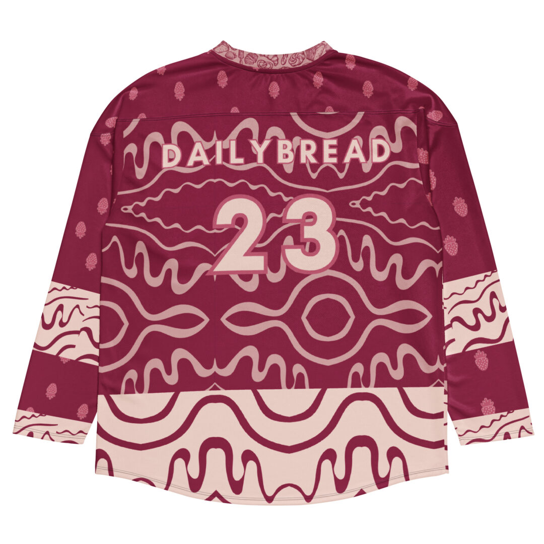 Daily Bread Strawberry Jam Trippy EDM Rave Hockey Fan Jersey | Customizable Premium Breathable Material - Image 18