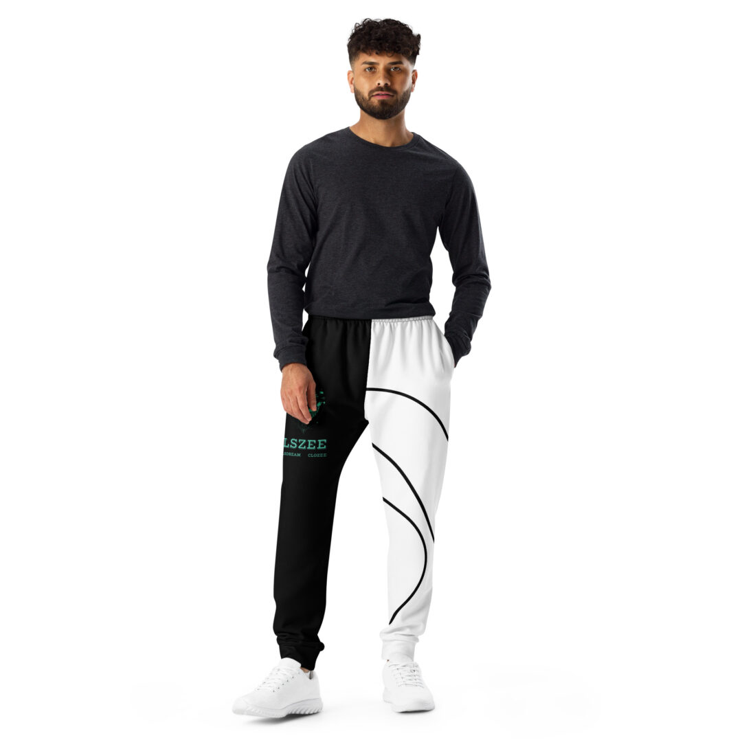 LSZEE black and white split Men's Joggers - Image 4