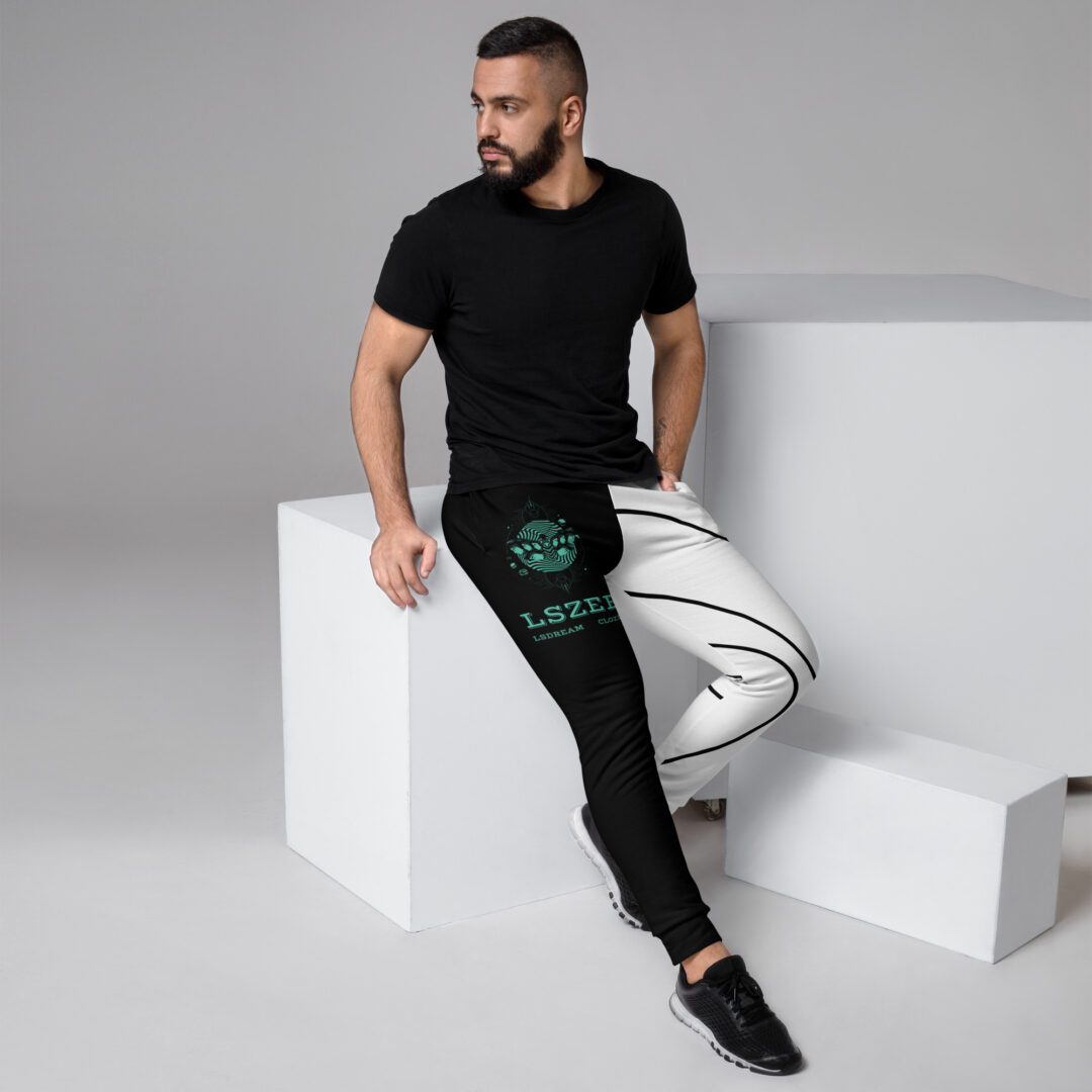 LSZEE black and white split Men's Joggers - Image 3