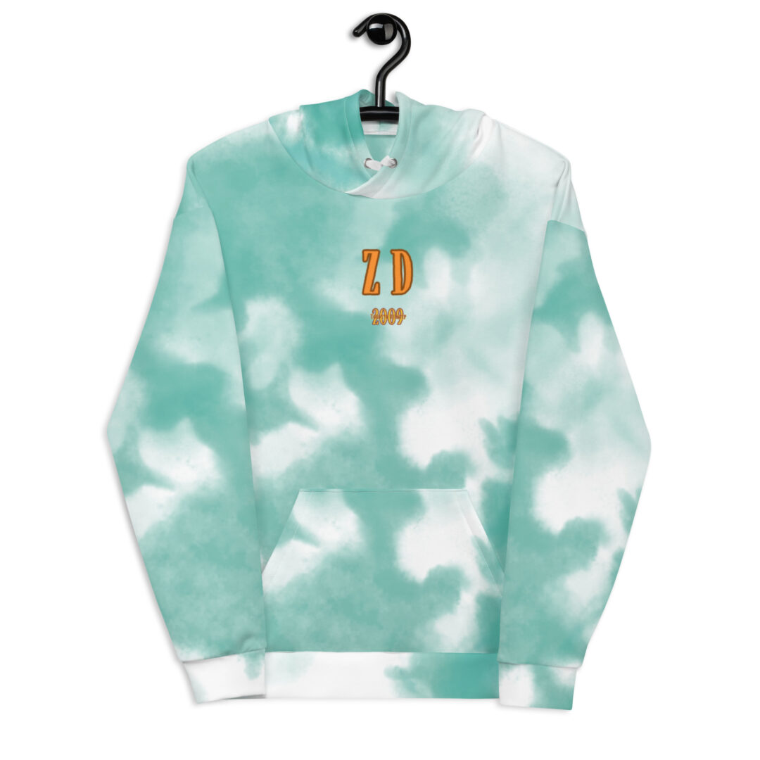 Zeds Dead Cyan Tie Dye Hoodie Skeleton - Image 9