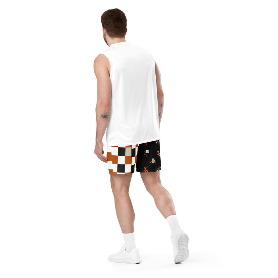 Zeds Dead Halloween Shorts | Split Dye Checkered Premium Alternative Festivalwear - Image 13