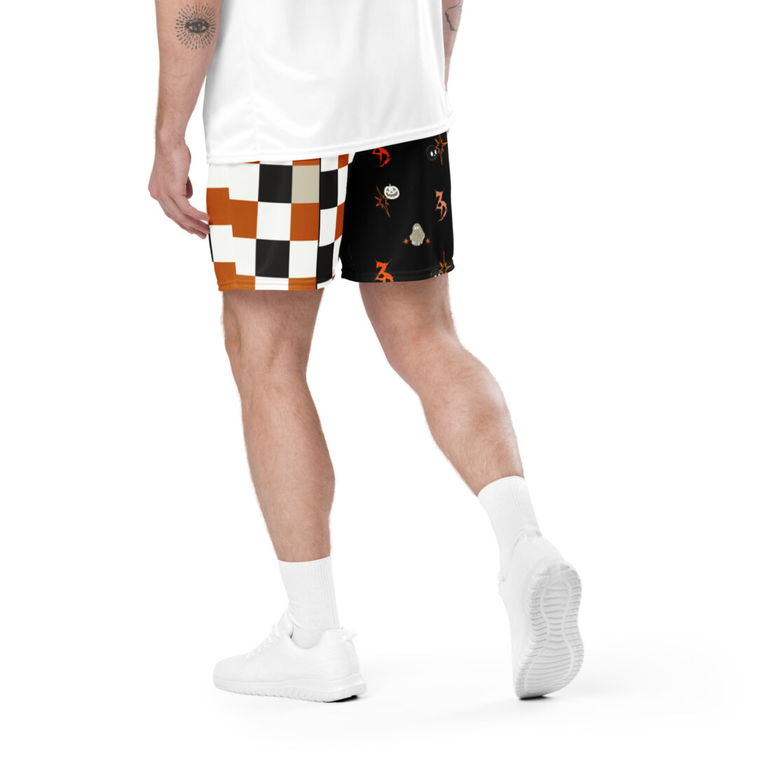 Zeds Dead Halloween Shorts | Split Dye Checkered Premium Alternative Festivalwear - Image 15