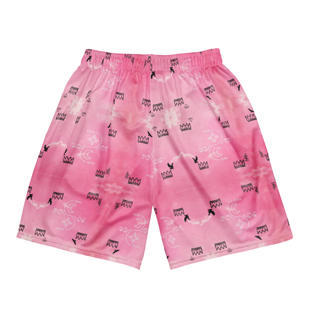 Charlesthefirst rare pink cloud sky hawk labgroup Unisex mesh shorts | rave shorts with pockets ultra comfy - Image 16