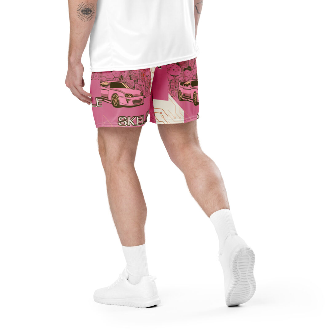 Skeler EDM Wave Music Athletic shorts | trippy vaporwave rave shorts 6" inseam with pockets - Image 8