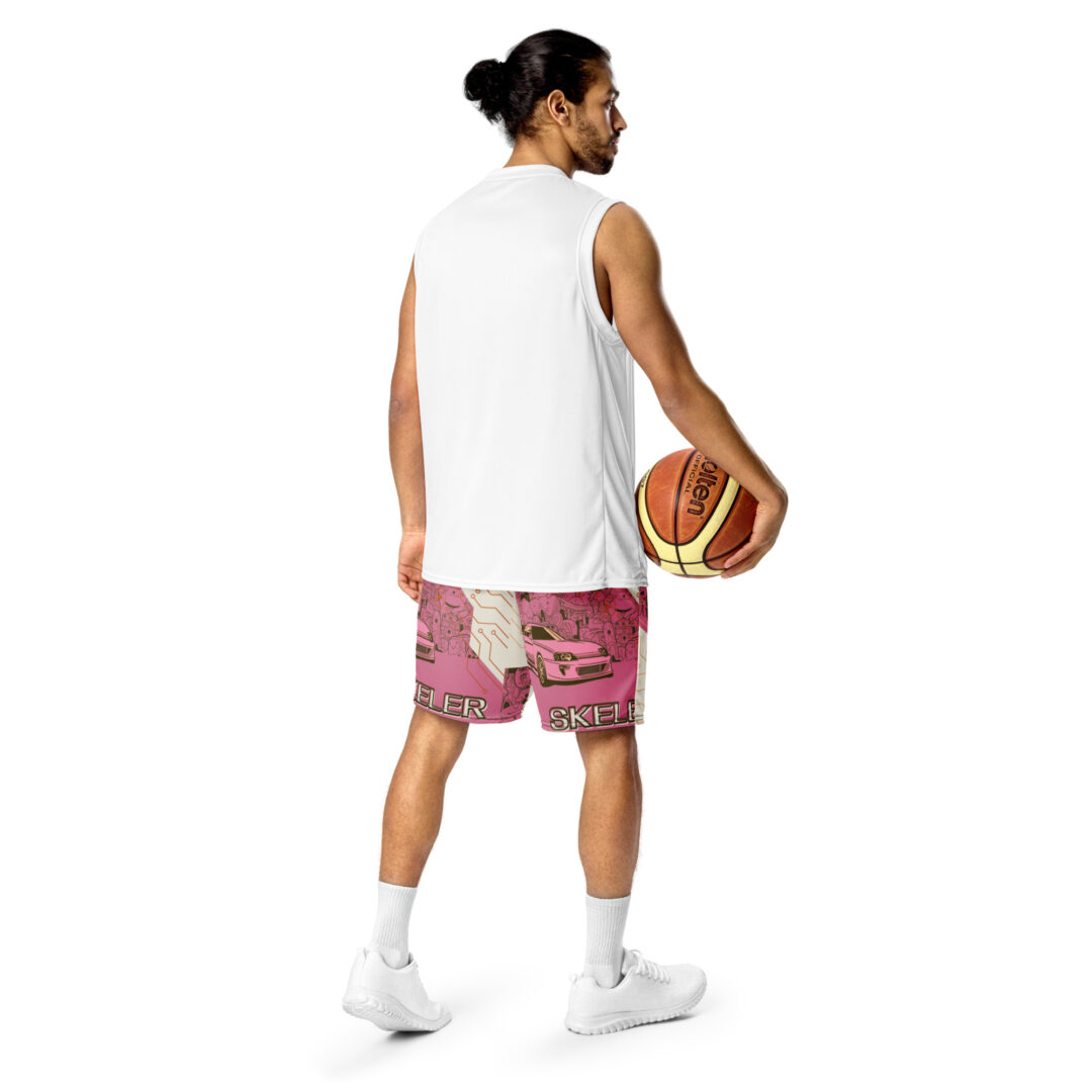 Skeler EDM Wave Music Athletic shorts | trippy vaporwave rave shorts 6" inseam with pockets - Image 9