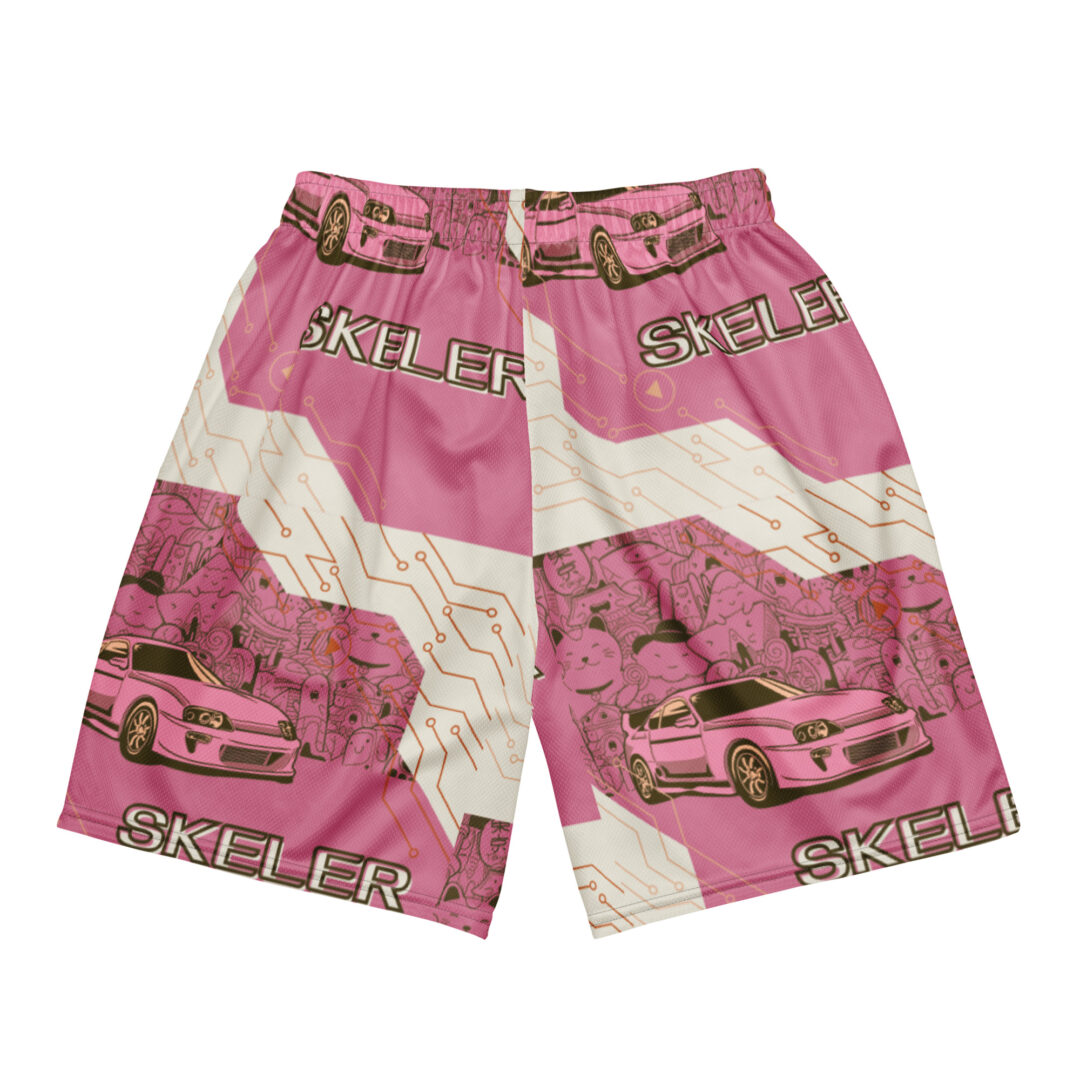 Skeler EDM Wave Music Athletic shorts | trippy vaporwave rave shorts 6" inseam with pockets - Image 10