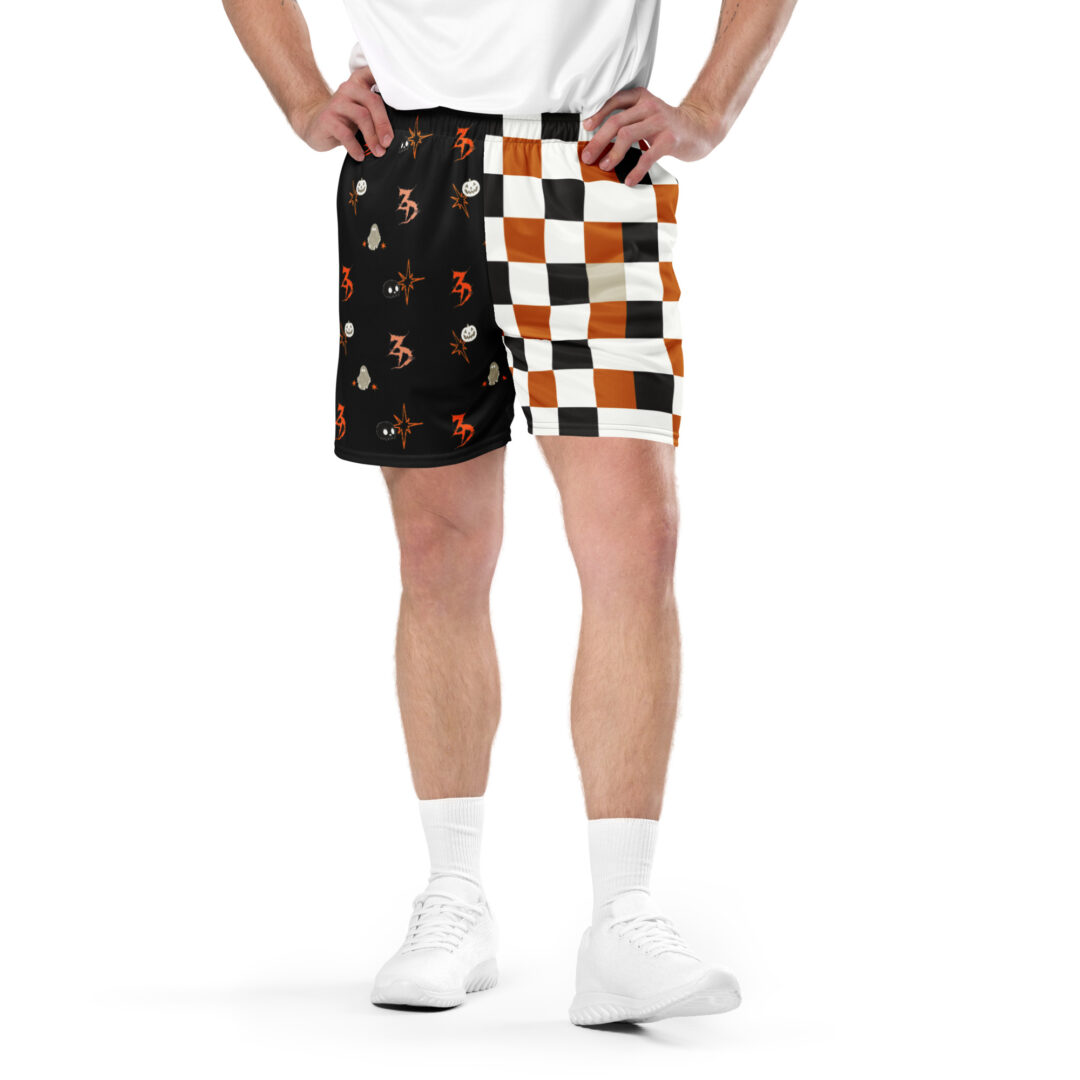 Zeds Dead Halloween Shorts | Split Dye Checkered Premium Alternative Festivalwear - Image 6