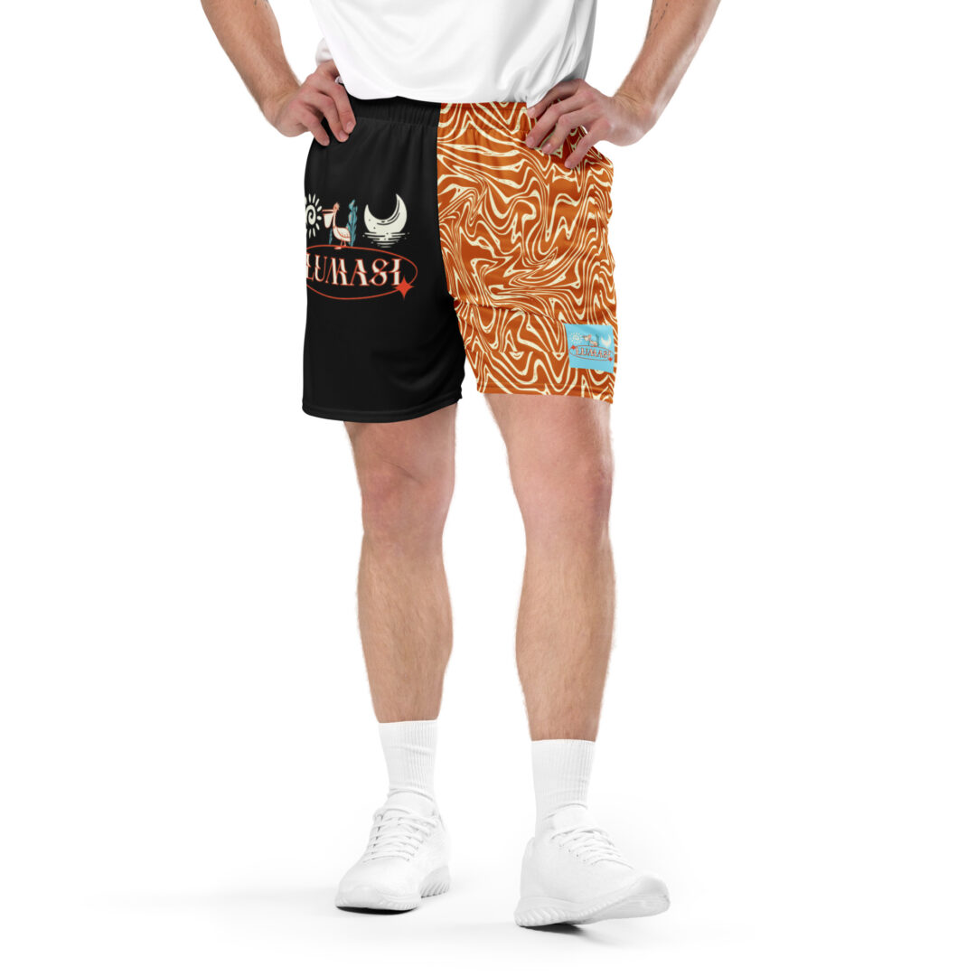 Lumasi Wakaan Pelican Lake EDM | Rave Athletic Shorts With Pockets Music Festival Max Comfy Half n Half - Image 7