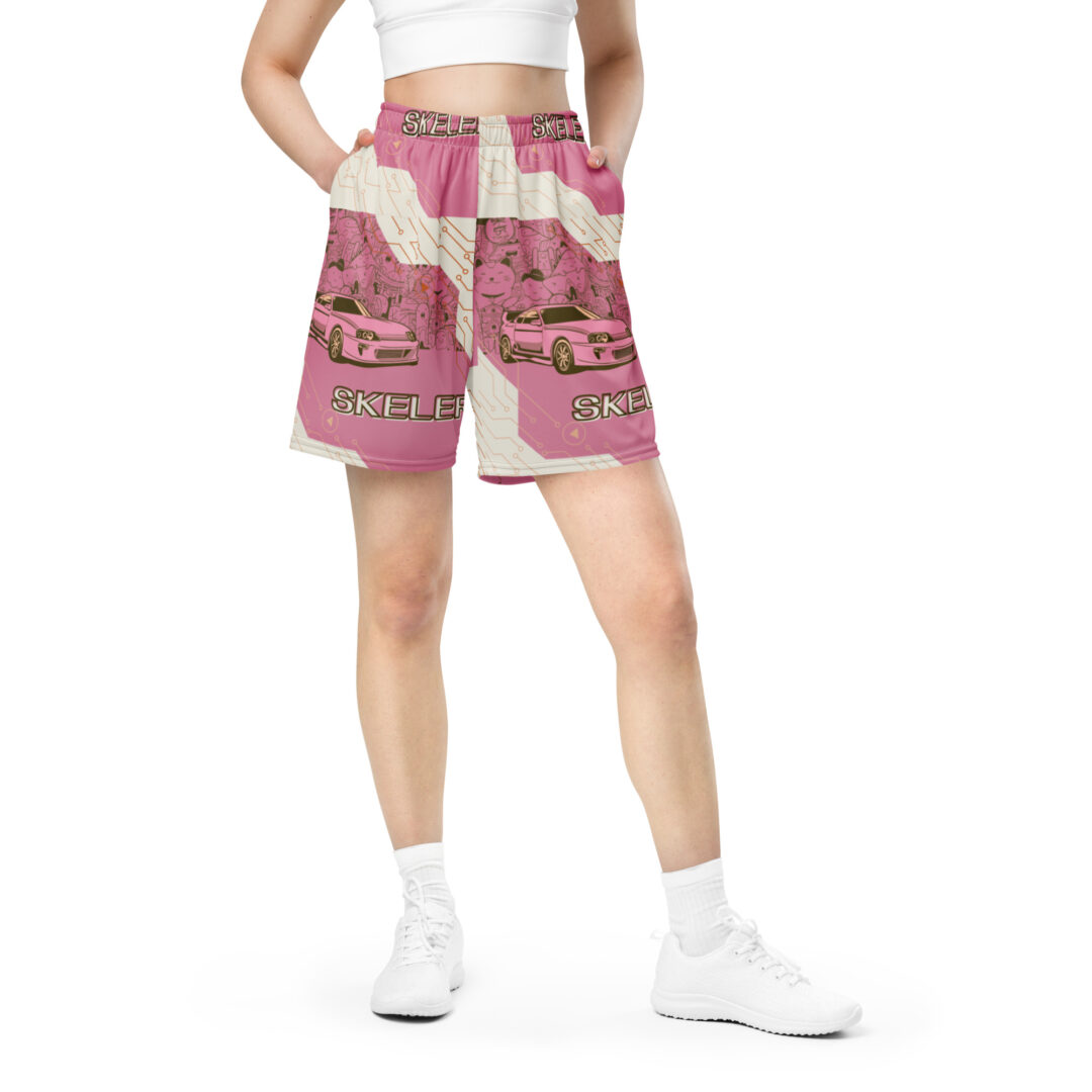 Skeler EDM Wave Music Athletic shorts | trippy vaporwave rave shorts 6" inseam with pockets - Image 3