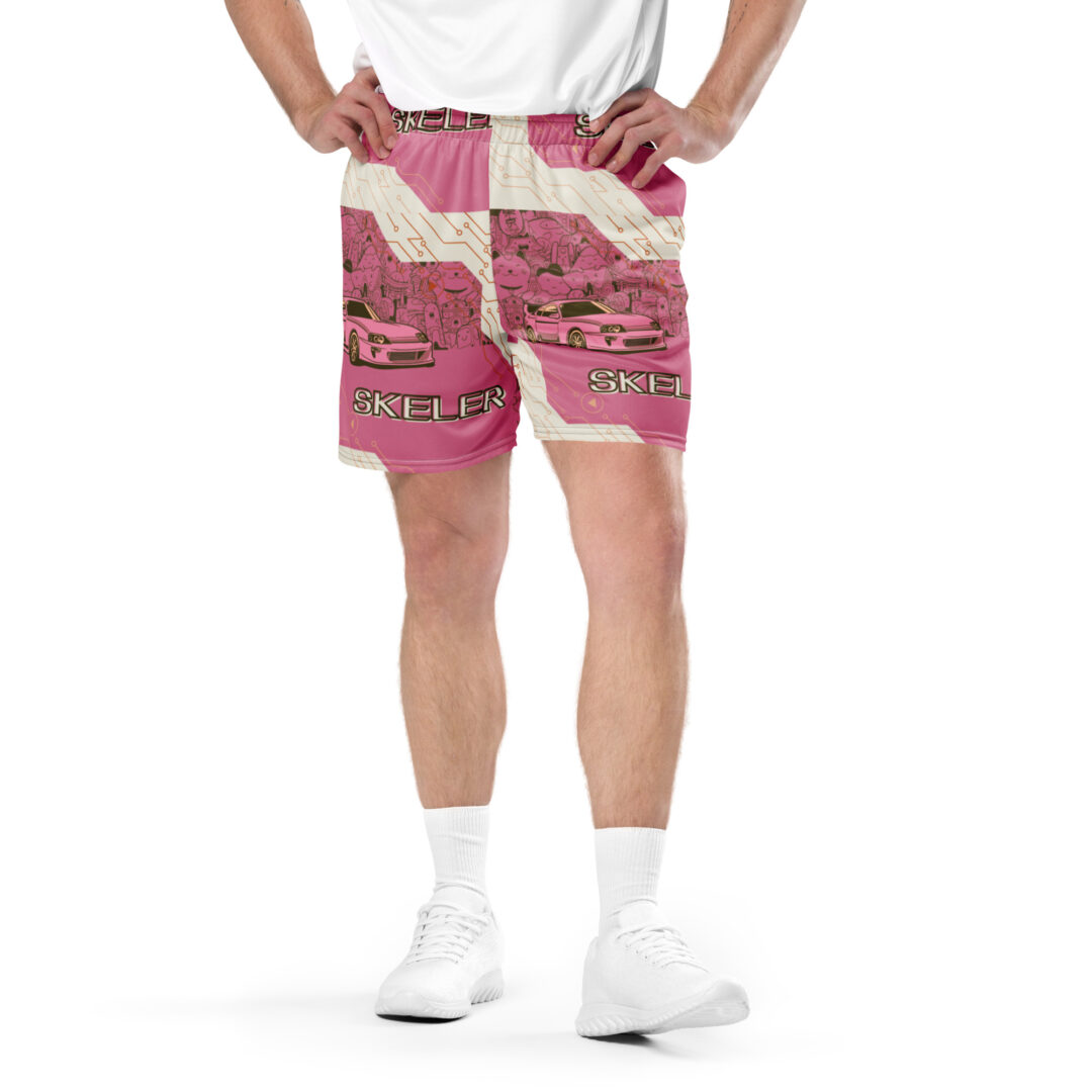 Skeler EDM Wave Music Athletic shorts | trippy vaporwave rave shorts 6" inseam with pockets - Image 4