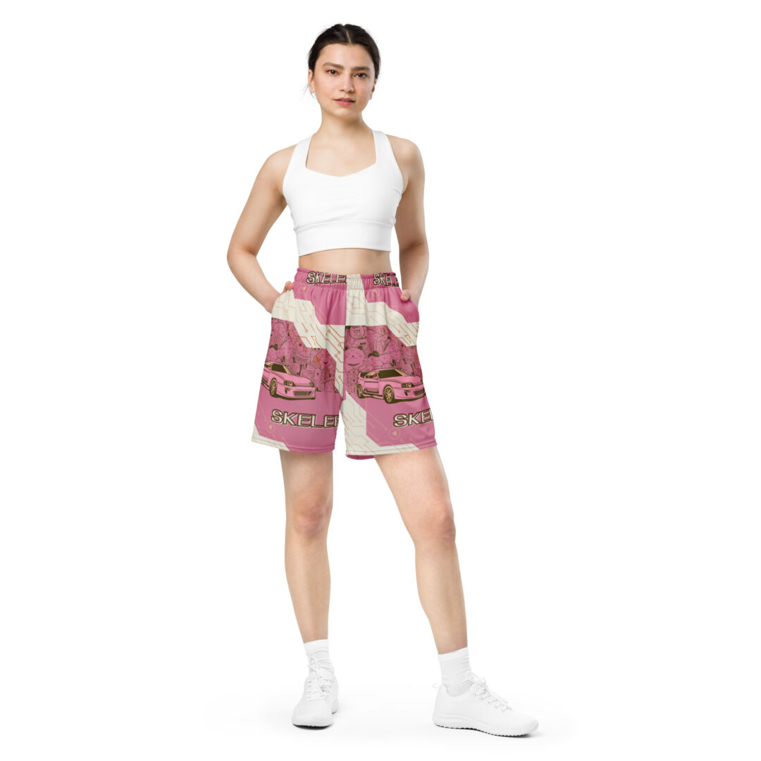 Skeler EDM Wave Music Athletic shorts | trippy vaporwave rave shorts 6" inseam with pockets - Image 6