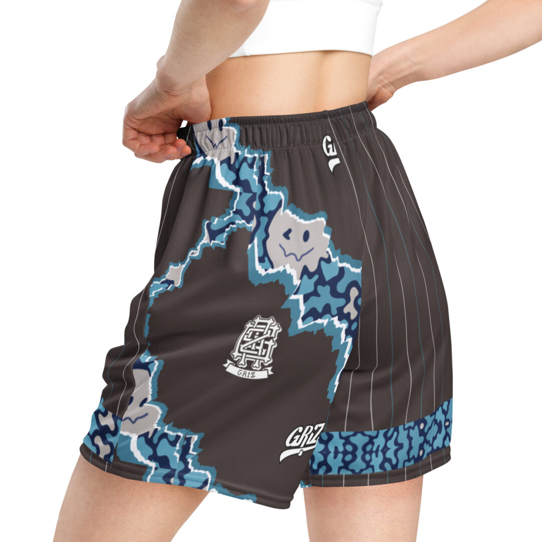 Griz Trippy Split Unisex mesh shorts | Premium Athletic Shorts with pockets - Image 4