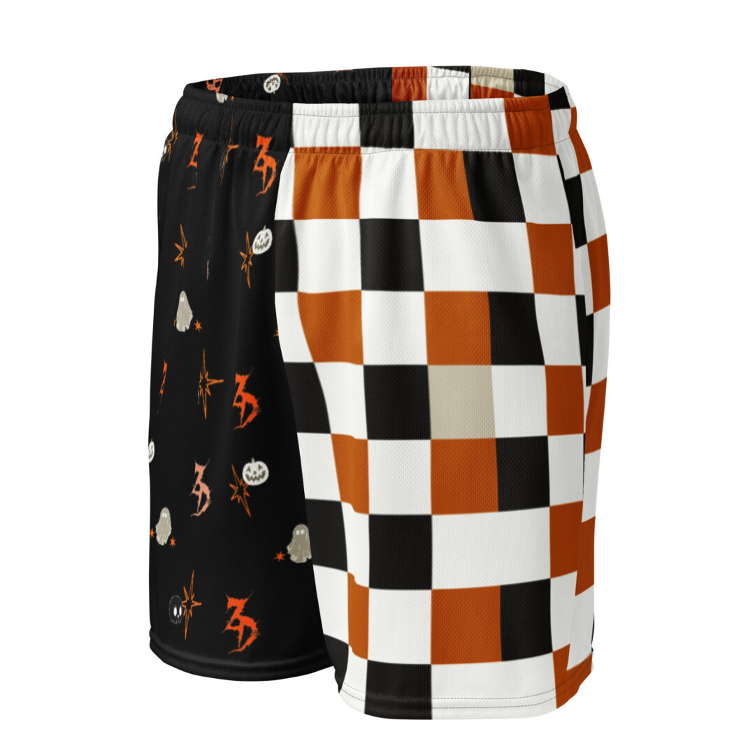 Zeds Dead Halloween Shorts | Split Dye Checkered Premium Alternative Festivalwear - Image 7