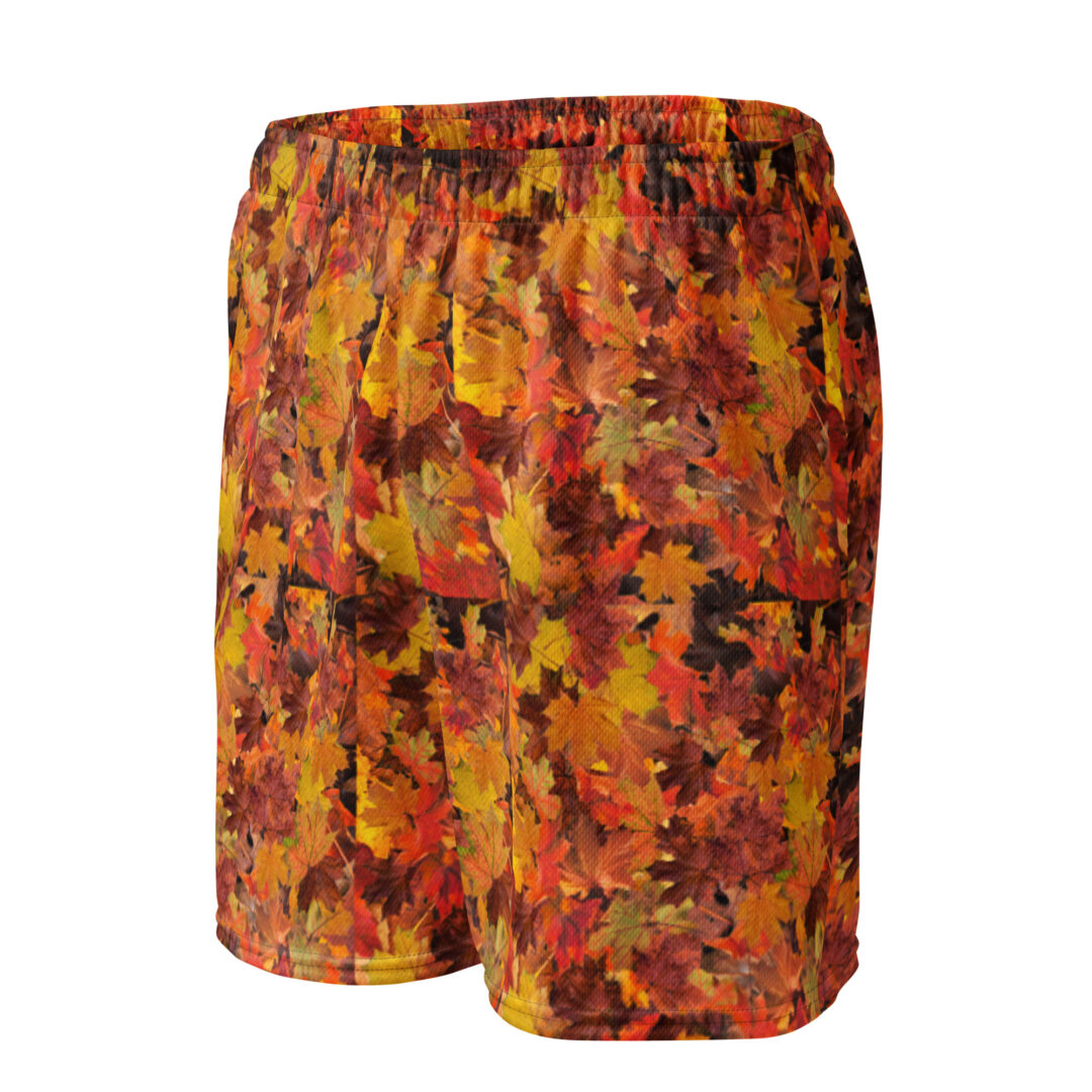 Fall Leaves Foliage Custom Athletic Shorts | Preimum Gym Wear 6.5" Inseam with Pockets - Image 8