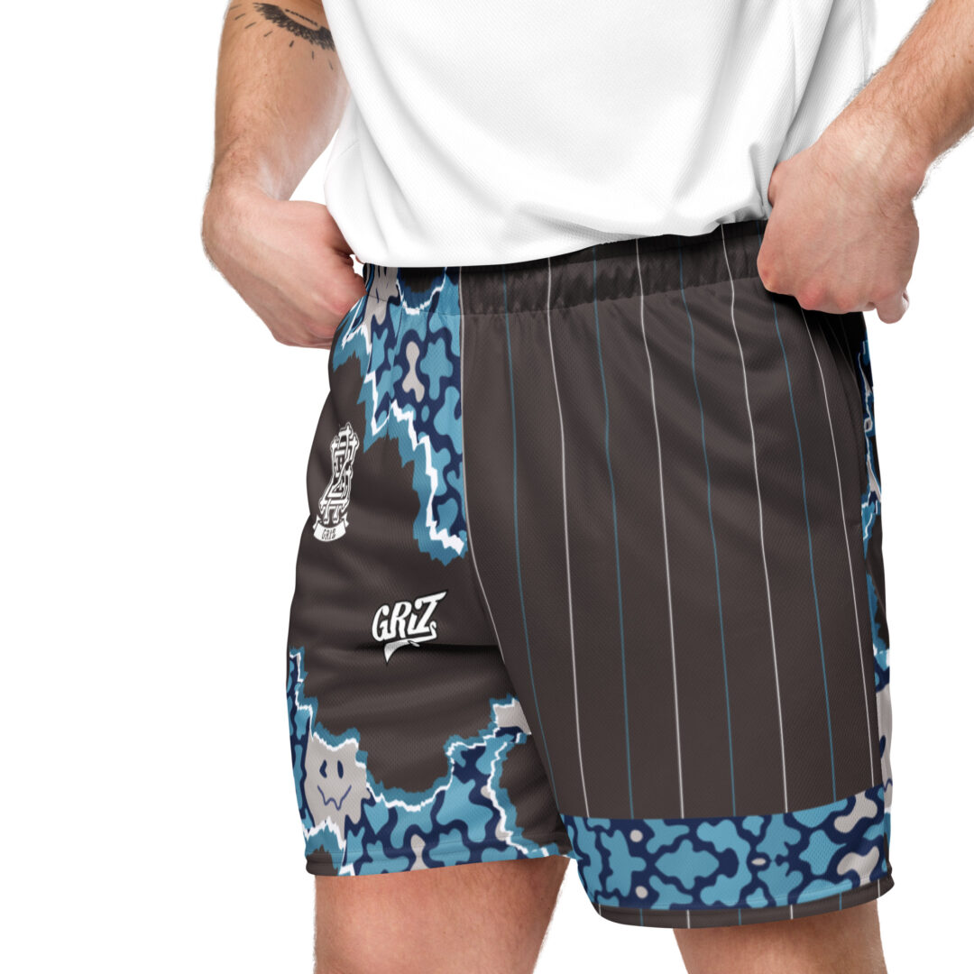 Griz Trippy Split Unisex mesh shorts | Premium Athletic Shorts with pockets - Image 3