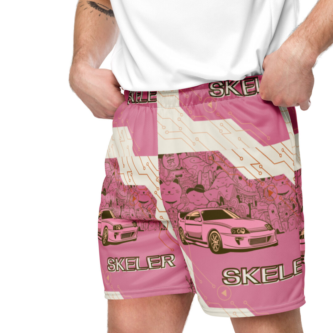 Skeler EDM Wave Music Athletic shorts | trippy vaporwave rave shorts 6" inseam with pockets - Image 5