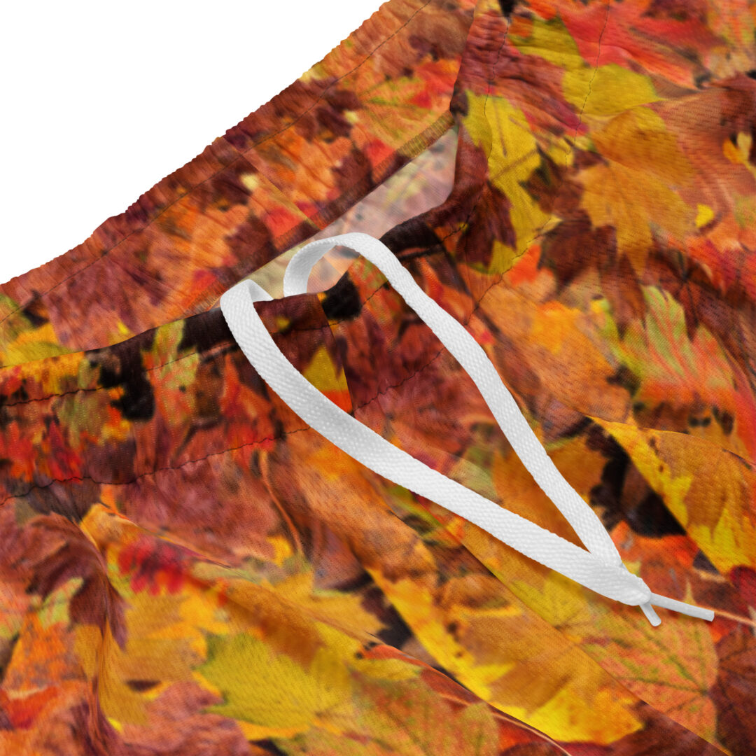 Fall Leaves Foliage Custom Athletic Shorts | Preimum Gym Wear 6.5" Inseam with Pockets - Image 15