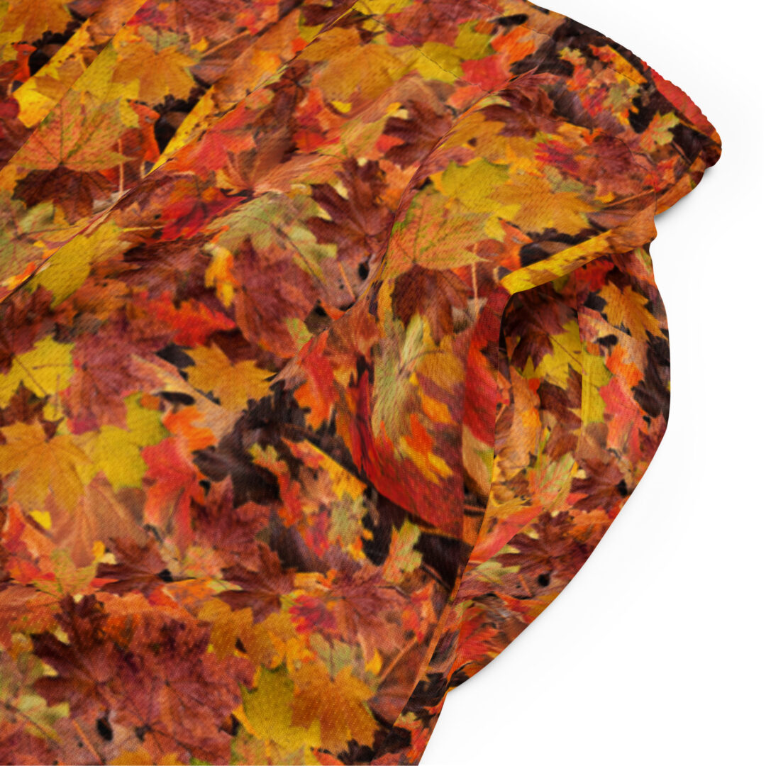 Fall Leaves Foliage Custom Athletic Shorts | Preimum Gym Wear 6.5" Inseam with Pockets - Image 17