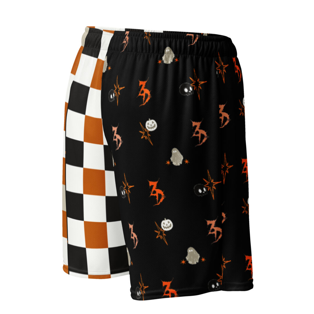 Zeds Dead Halloween Shorts | Split Dye Checkered Premium Alternative Festivalwear - Image 14