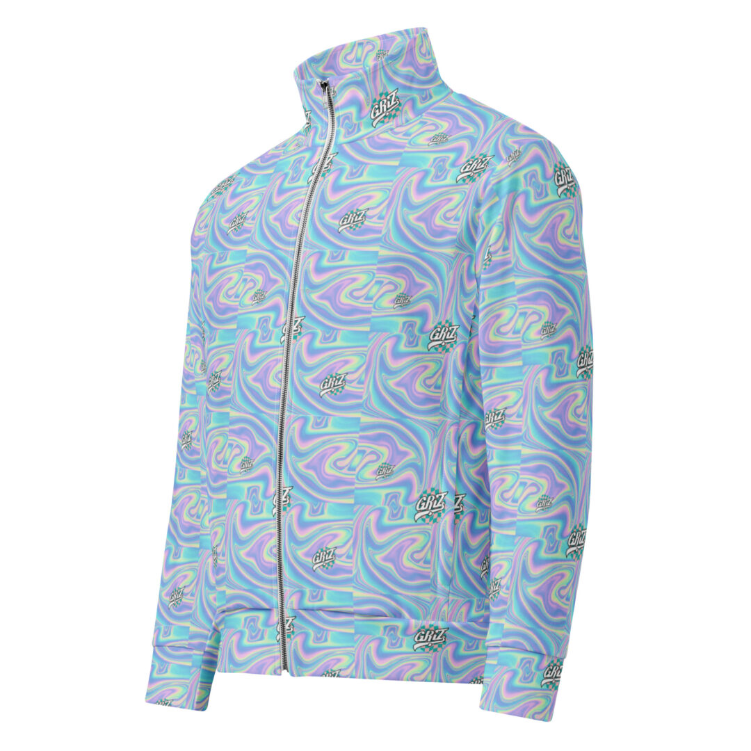 Griz Irredescent all over print track jacket | Premium quality long lasting all weather outerwear for edm camping fests and rave - Image 2