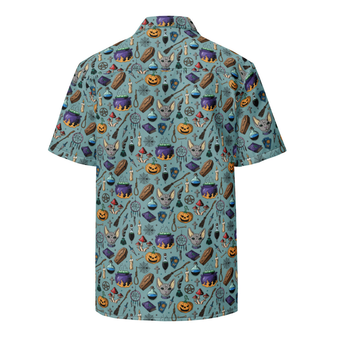 Haunted Horrors Spooky Season Button Up Shirt | Alternative Streetwear - Image 13