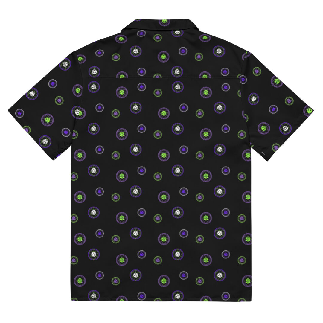 Odesza All Over Logo Purple Black Green Unisex button up shirt | Premium Quality - Image 2