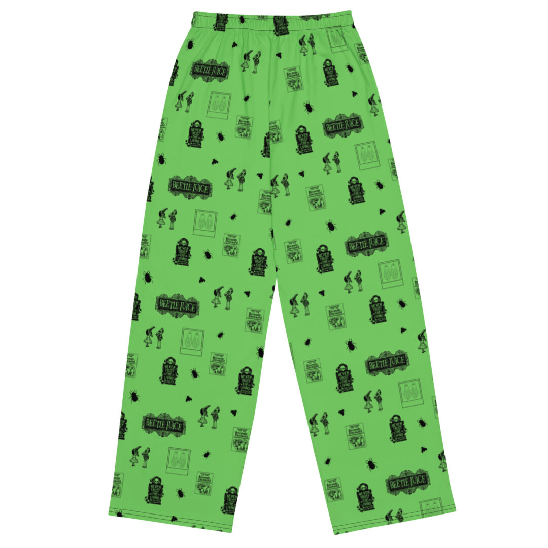 Beetle Juice Green All-over print unisex wide-leg pants - Image 10