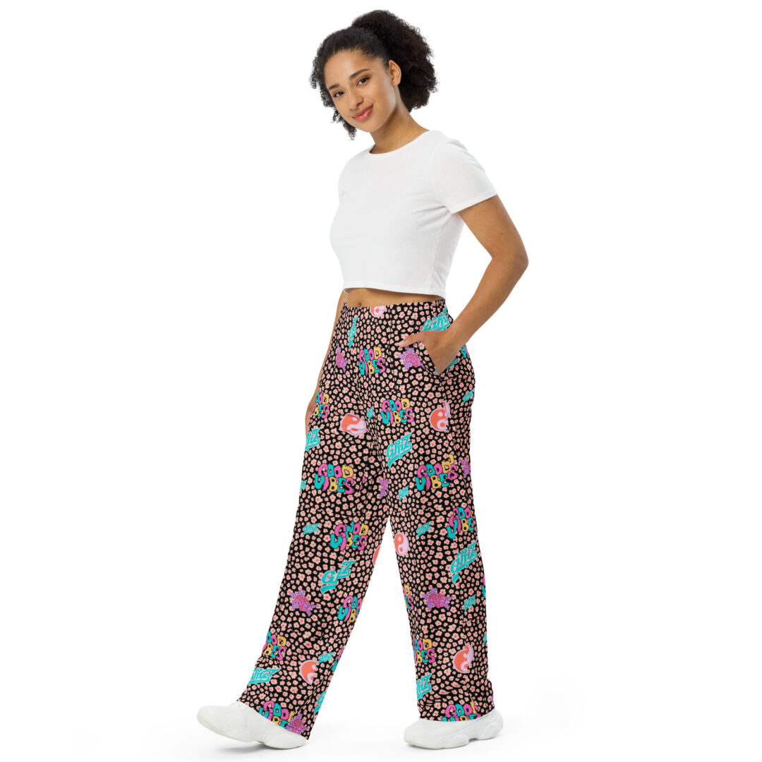 Griz Good Vibes 90s Vibrant Festival Rave Pants - Image 8