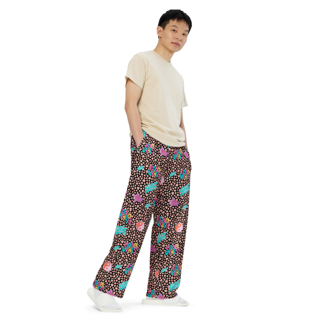 Griz Good Vibes 90s Vibrant Festival Rave Pants - Image 3