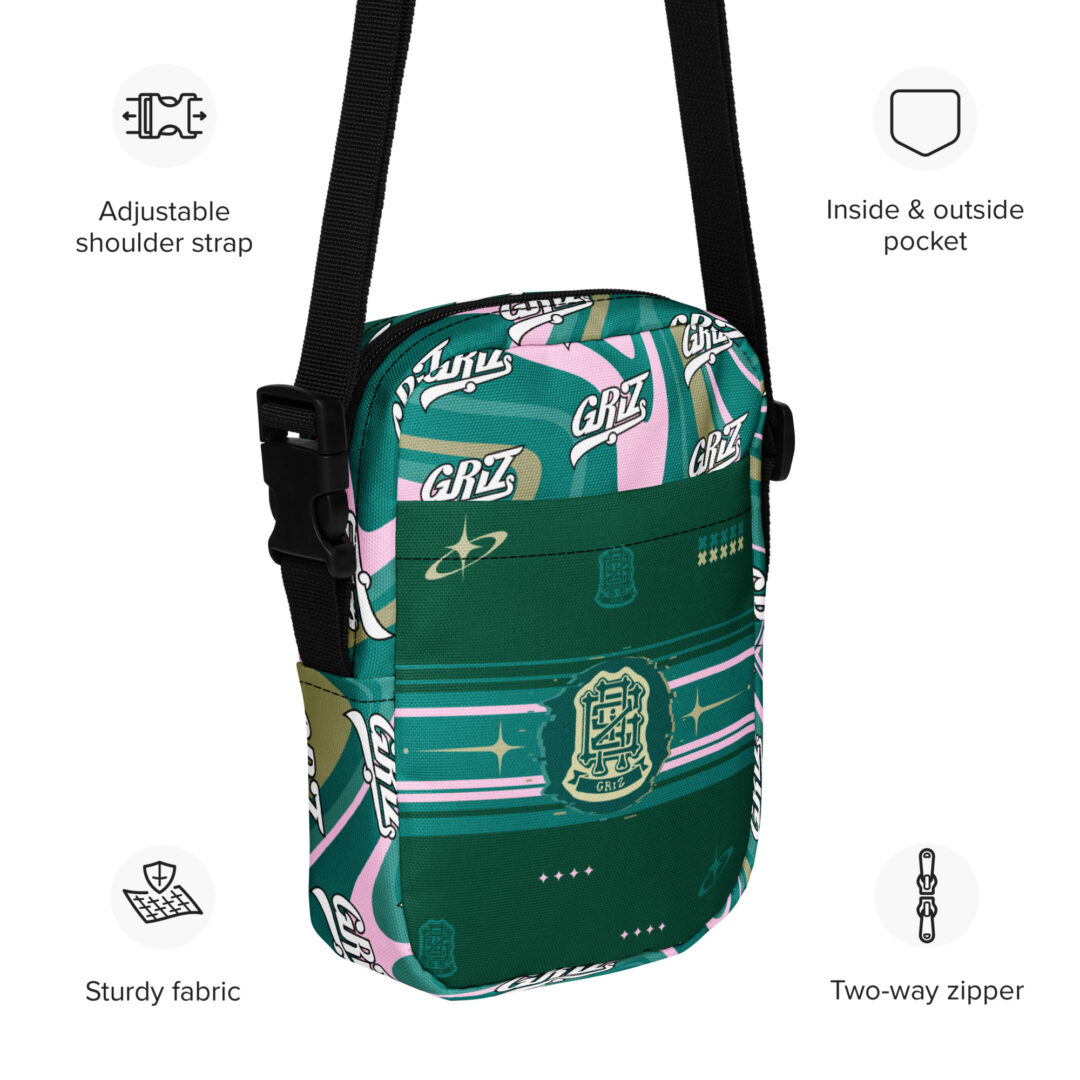 Griz classic pattern Crossbody Bag | Premium utility bag edm festivals - Image 4