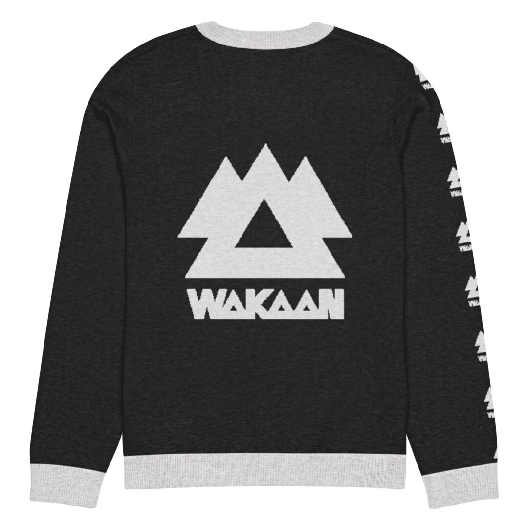 Wakaan Black & White Knitted crew neck sweater - Image 16