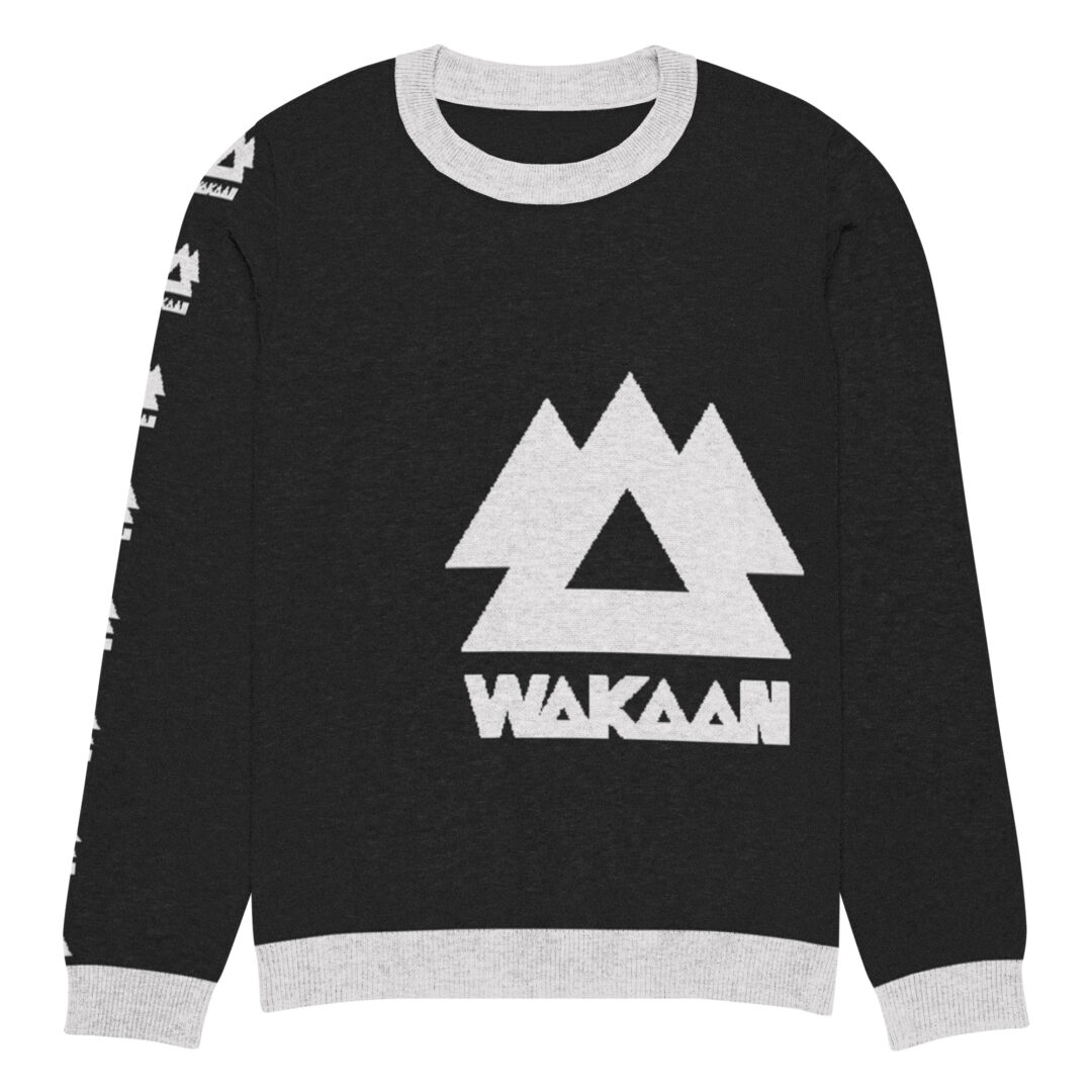 Wakaan Black & White Knitted crew neck sweater - Image 15