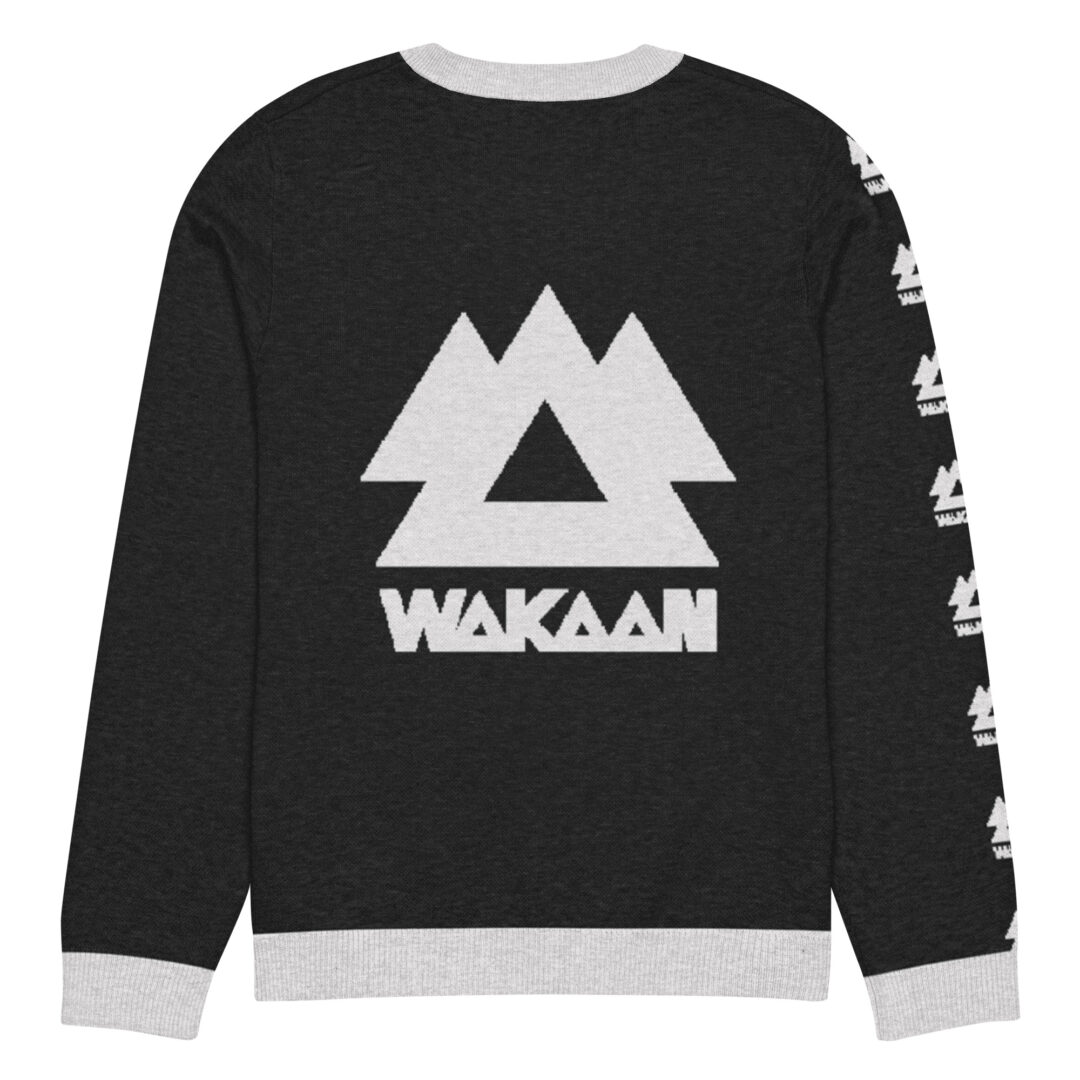 Wakaan Black & White Knitted crew neck sweater - Image 12