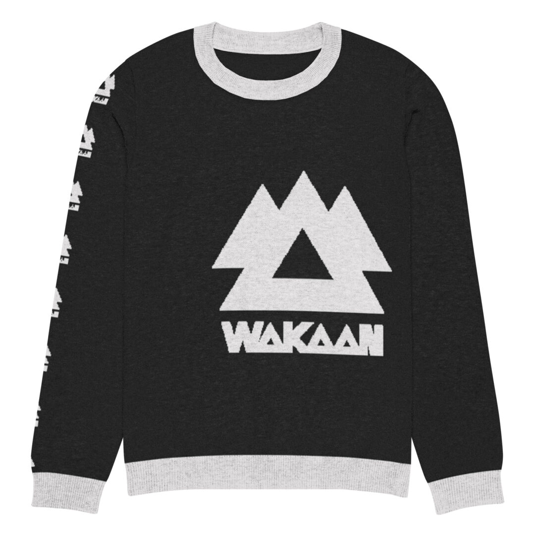 Wakaan Black & White Knitted crew neck sweater - Image 11