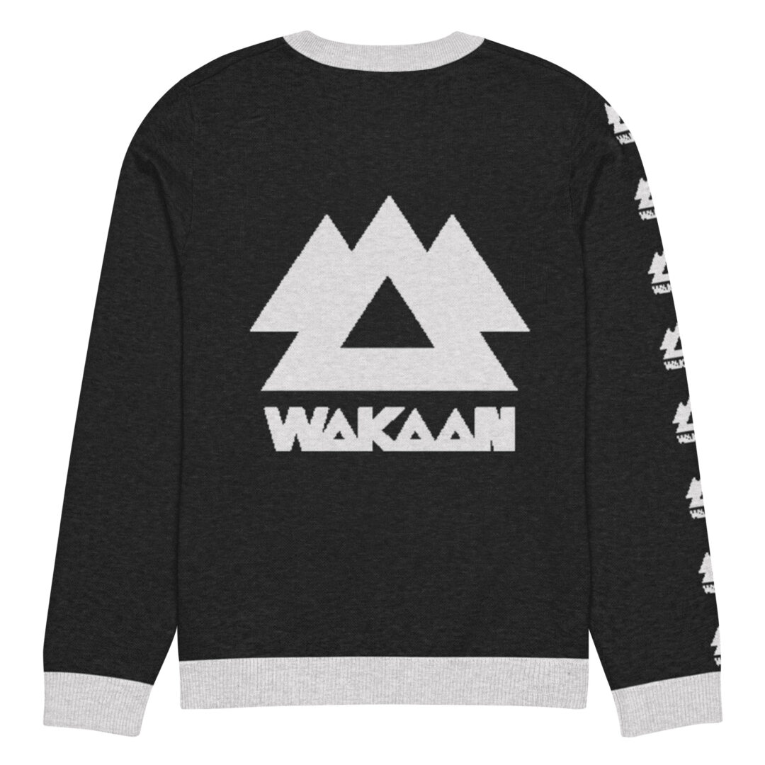 Wakaan Black & White Knitted crew neck sweater - Image 10