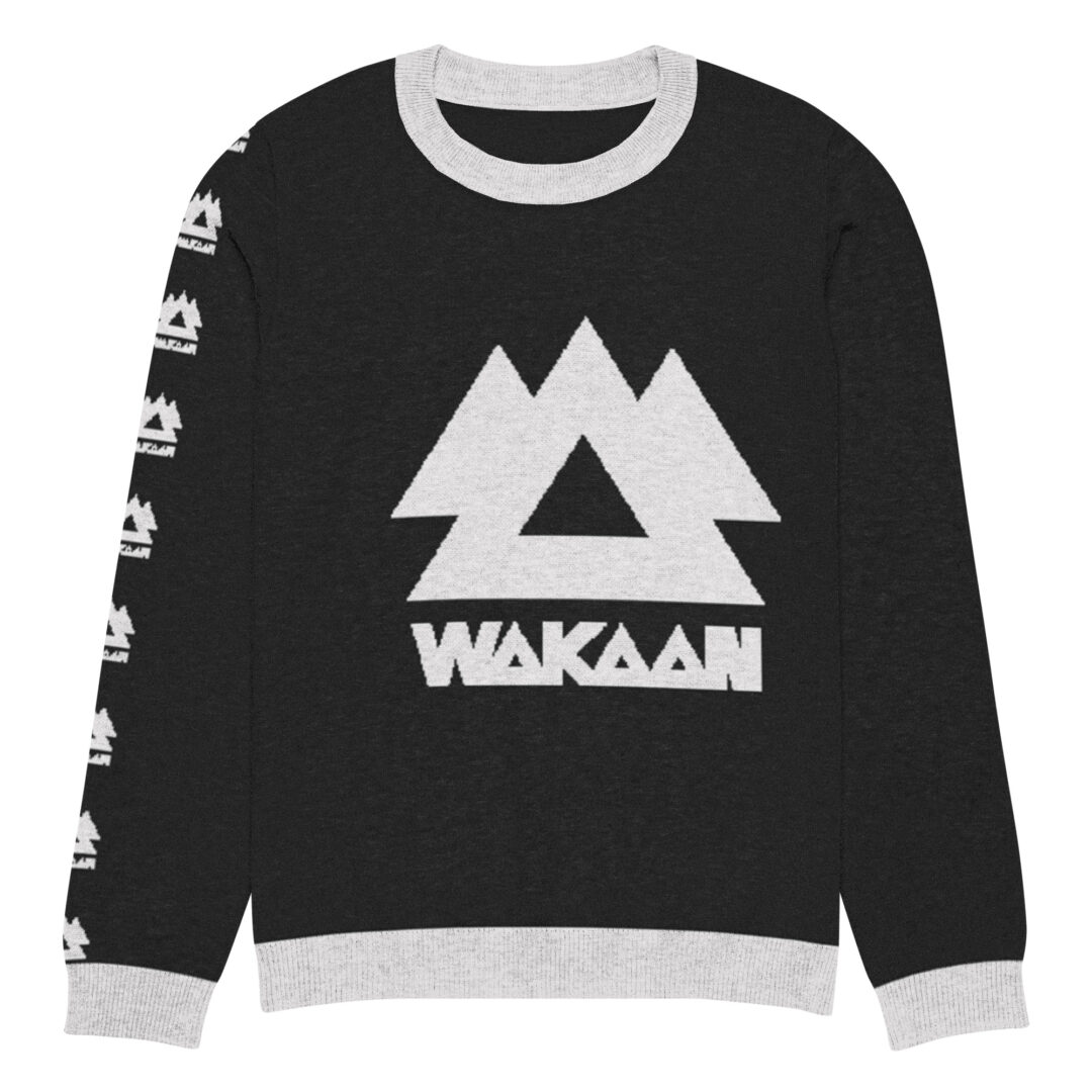 Wakaan Black & White Knitted crew neck sweater - Image 7