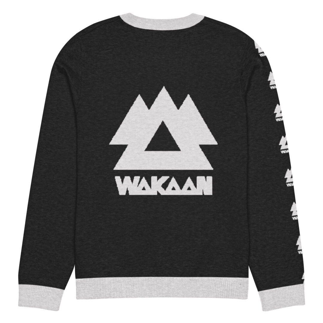 Wakaan Black & White Knitted crew neck sweater - Image 14