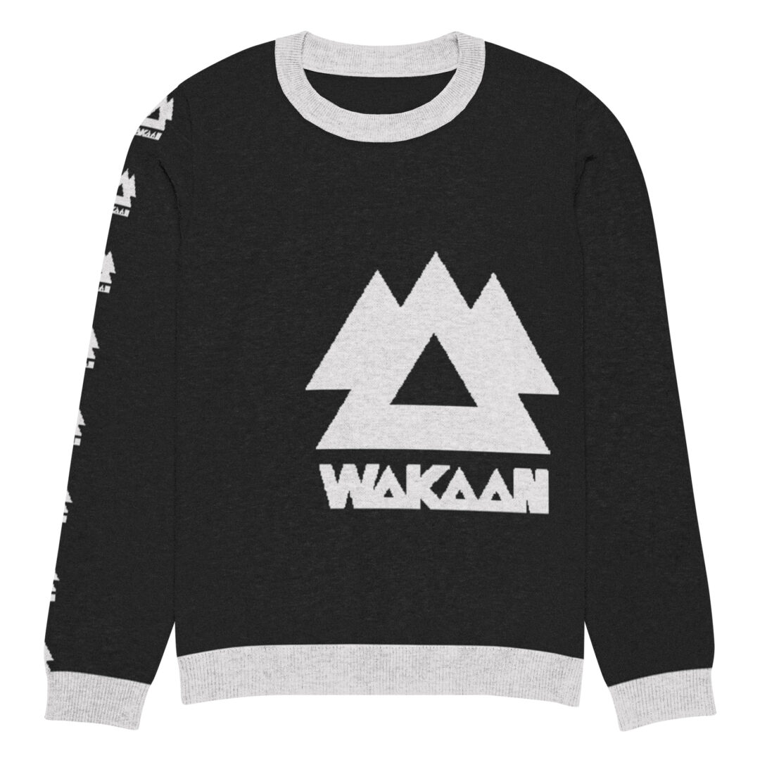 Wakaan Black & White Knitted crew neck sweater - Image 13