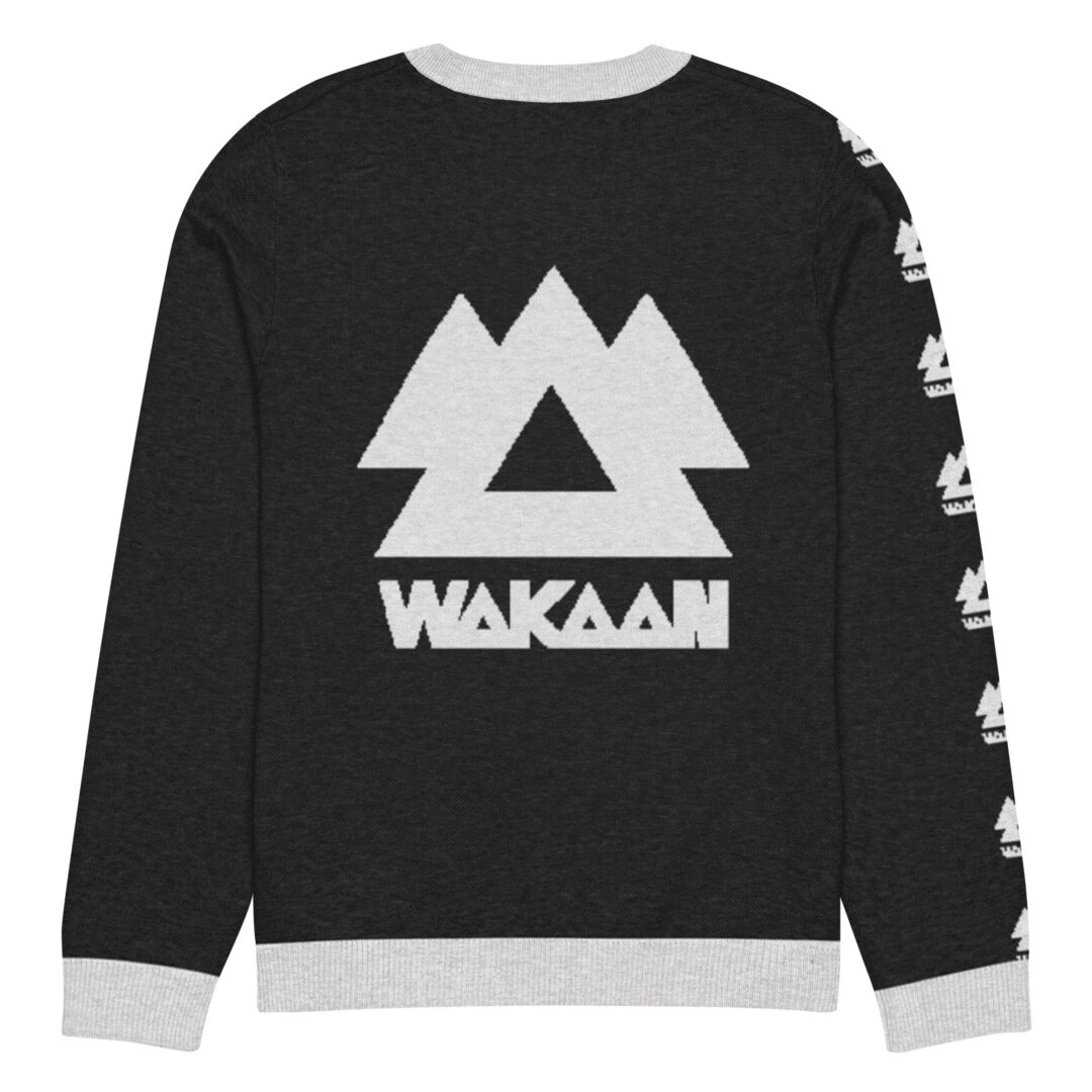 Wakaan Black & White Knitted crew neck sweater - Image 6