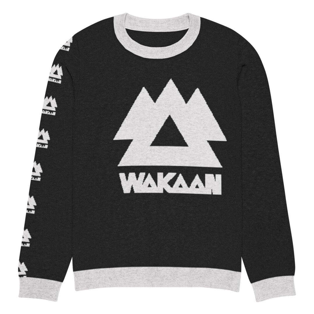 Wakaan Black & White Knitted crew neck sweater - Image 5