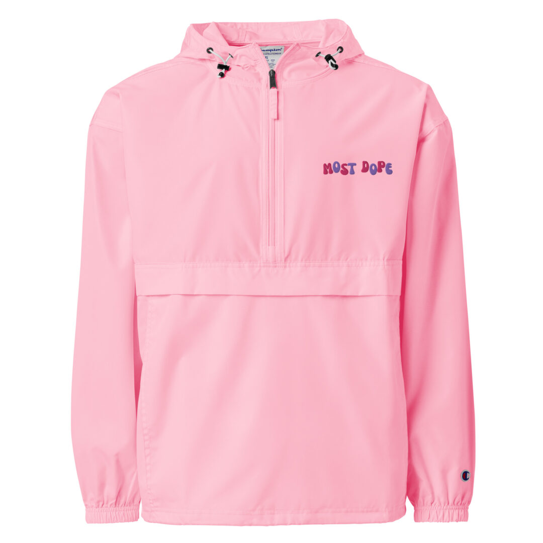 Mac Miller Kids Most Dope | Custom Embroidered Champion Packable Jacket | Kangaroo Pouch Life Proof All Seasons - Image 14