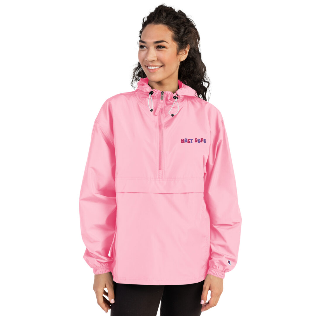 Mac Miller Kids Most Dope | Custom Embroidered Champion Packable Jacket | Kangaroo Pouch Life Proof All Seasons - Image 16