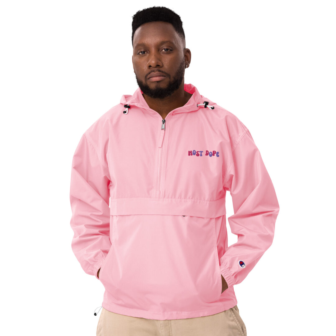 Mac Miller Kids Most Dope | Custom Embroidered Champion Packable Jacket | Kangaroo Pouch Life Proof All Seasons - Image 17