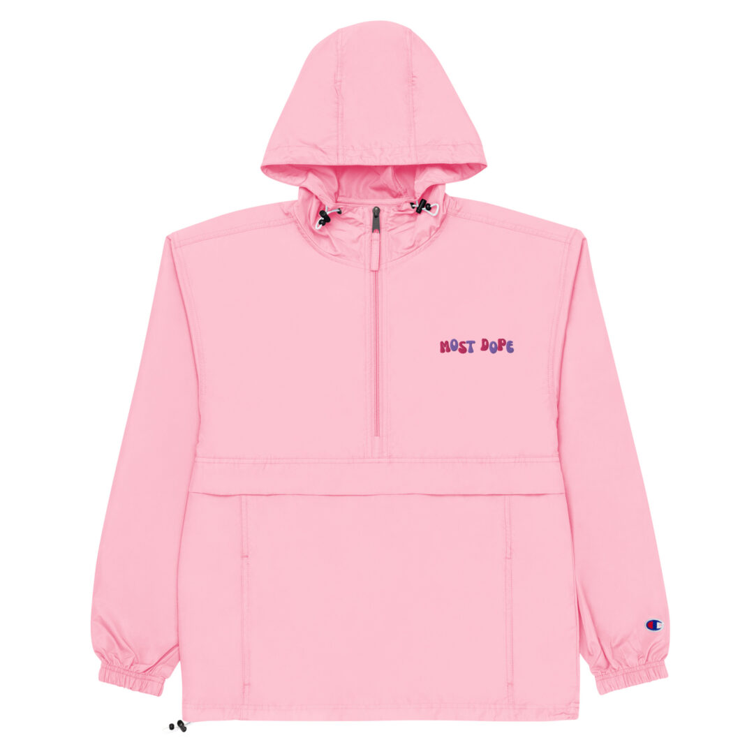 Mac Miller Kids Most Dope | Custom Embroidered Champion Packable Jacket | Kangaroo Pouch Life Proof All Seasons - Image 22