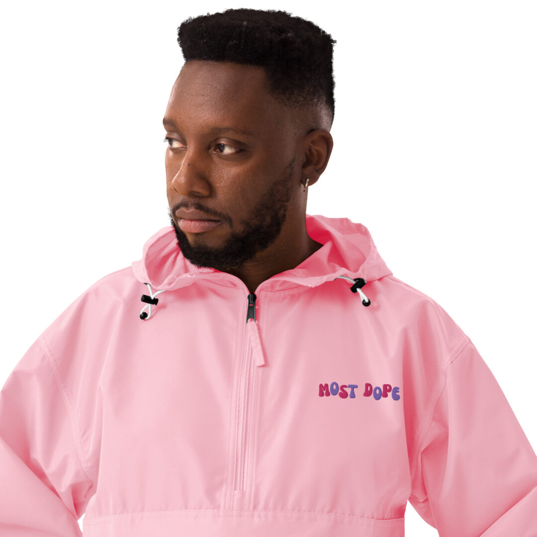 Mac Miller Kids Most Dope | Custom Embroidered Champion Packable Jacket | Kangaroo Pouch Life Proof All Seasons - Image 13