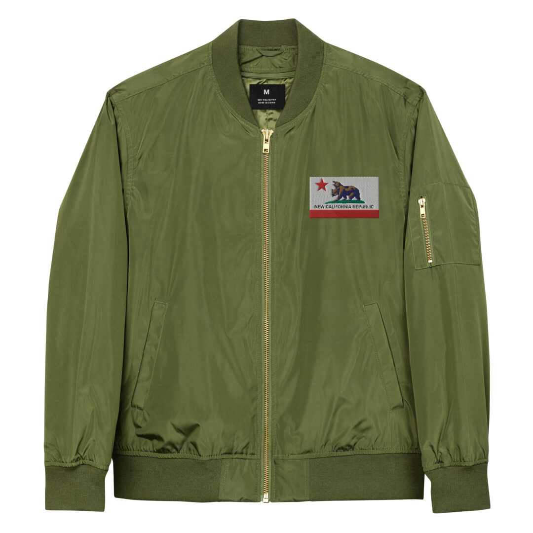 Fallout New California Republic Premium recycled bomber jacket | NCR Two Headed Bear Patch High Quality Durable Jacket