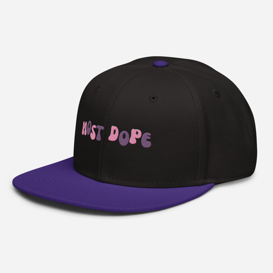 Mac Miller Kids Most Dope Snapback Hat Purple - Image 3