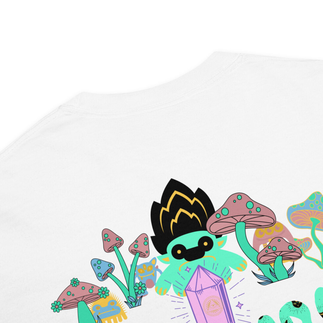 Zingara Trolls Graphic TShirt Trippy Mushroom Cat Print Custom Comfort Colors Shirt EDM - Image 14